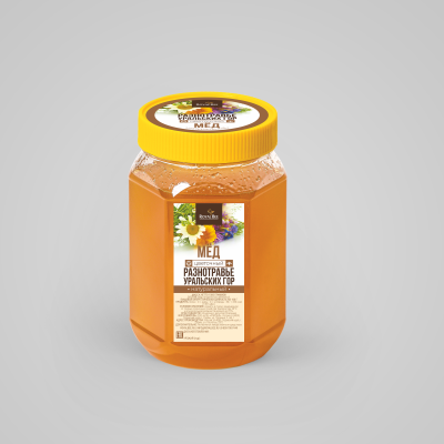 МЕД "РАЗНОТРАВЬЕ УРАЛЬСКИХ ГОР", 1 кг